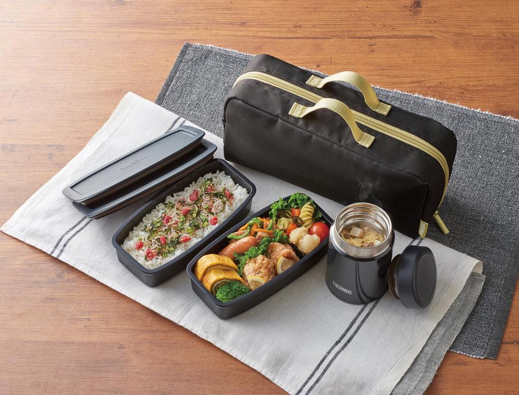 Thermos Vacuum Insulated Soup Lunch Set, 1000ml, Smoke Black, JEA-1001 SMB