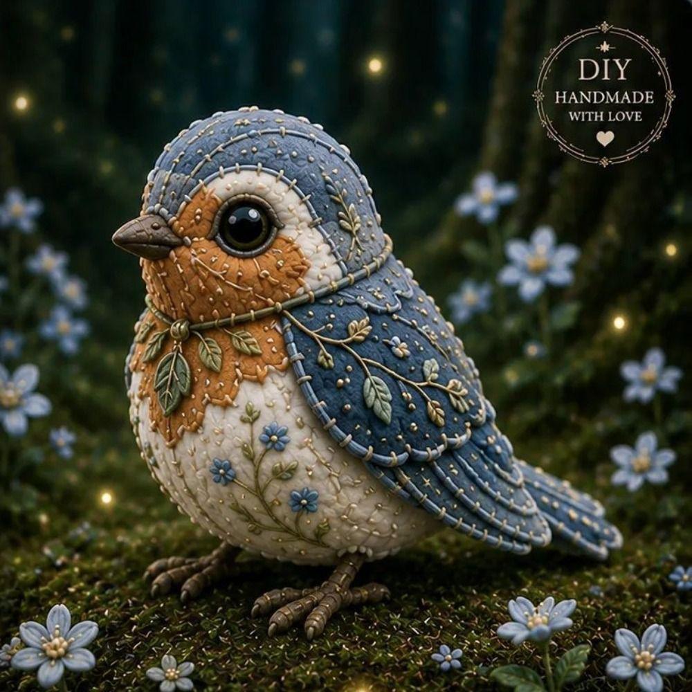 Floral Fabrics DIY Sewing Kit Creative Design Animal Toy Craft Fabric Sewing Kit  For Craft Lover