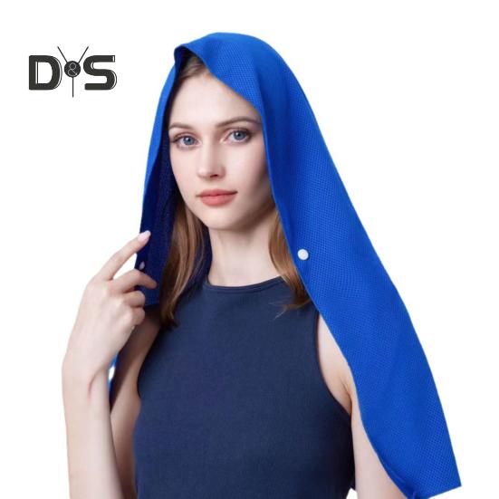 Охлаждающий капюшон с застежкой на пуговицы, УФ-защитное полотенце, быстросохнущее, портативное, унисекс, для спортзала