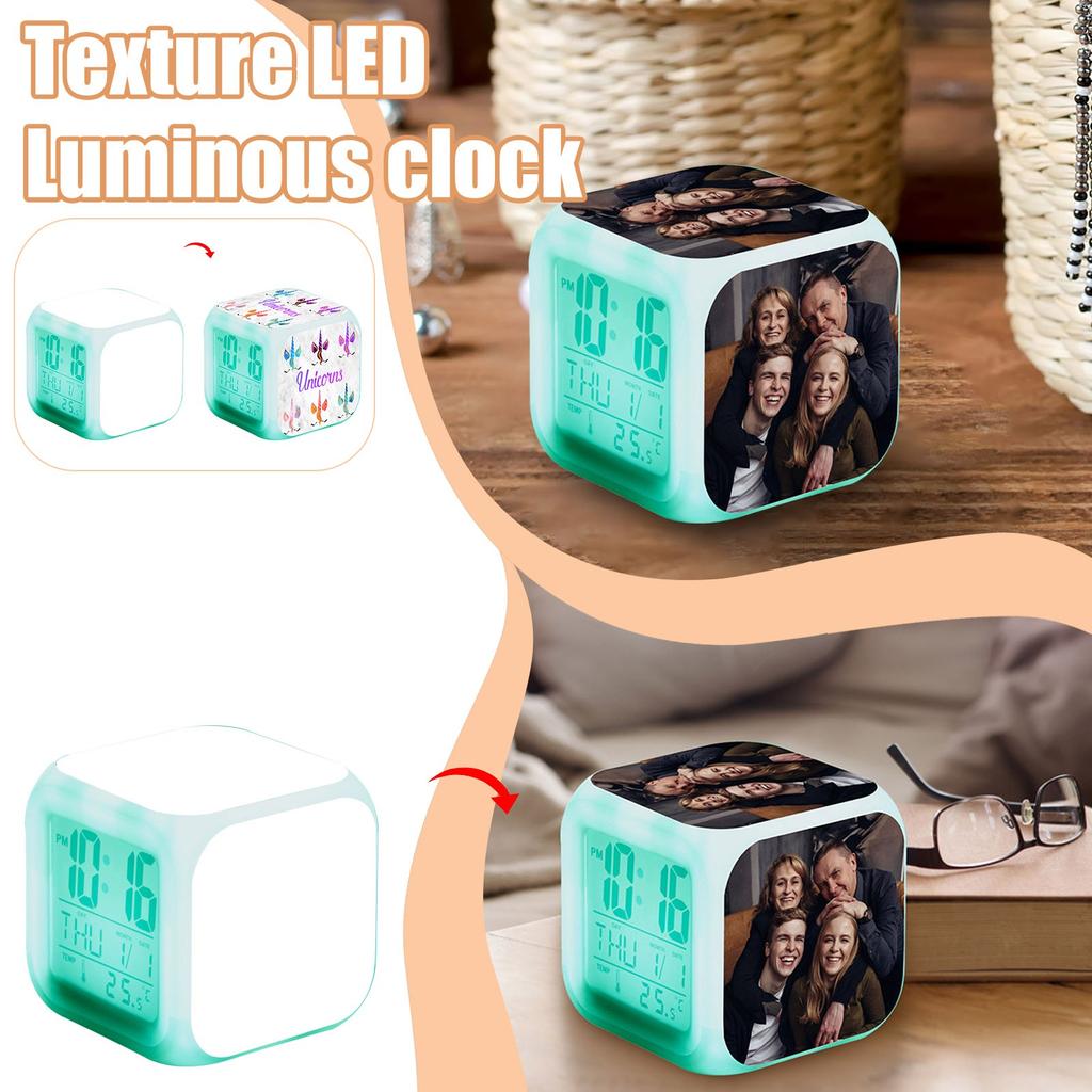 To Make A Picture Of The LED Luminous Digital Clock Gift Temperature Display Perpetual Calendar Night Light Alarm Clock