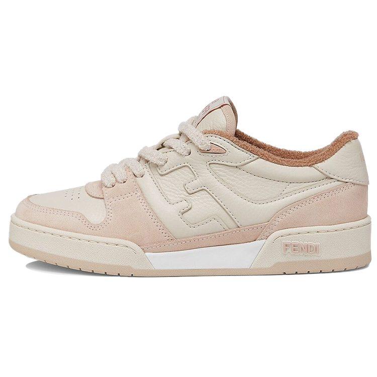 Fendi Женские кроссовки Match Low Top из замши 'Розово-бежевые' 8E8252AHH2F1FHT