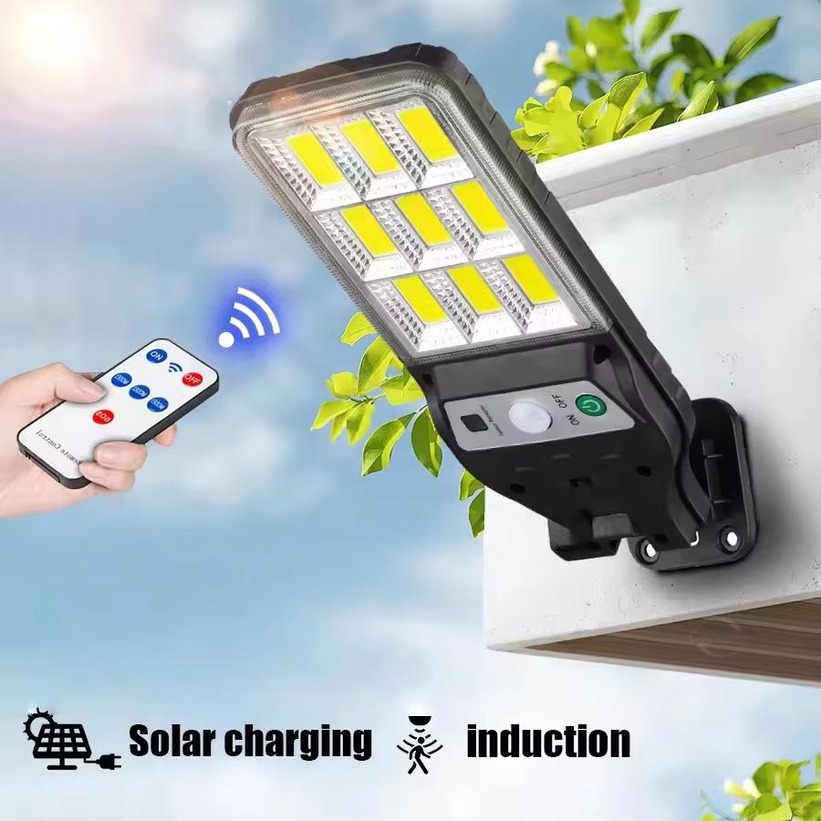 Мощный светодиодный солнечный уличный светодиодный настенный светильник для двора, 3 режима, индукция человеческого тела, садовая терраса, гаражные ворота, уличное освещение