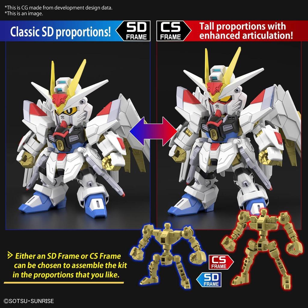 SD Gundam Cross Silhouette SDCS Мобильный доспех Gundam SEED FREEDOM Mighty Strike Freedom Gundam Пластиковая модель в наборе Предварительно окрашенная
