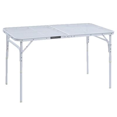 Коллекция Toughlight Mesh Table Уличный складной стол 2 уровня высоты Ширина 120 x Глубина 60 x Высота Белый [Campers Yamazen] 37,5/70 см TLT-1260(WH)