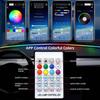 1 комплект Декоративная светодиодная RGB подсветка приборной панели, уплотнительная лента центральной консоли с охватывающей подсветкой, управление через приложение + пульт ДУ
