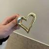 1 шт. Усовершенствованная металлическая заколка для волос в форме сердца, заколка-акула на затылке, простая заколка-краб, новый головной убор