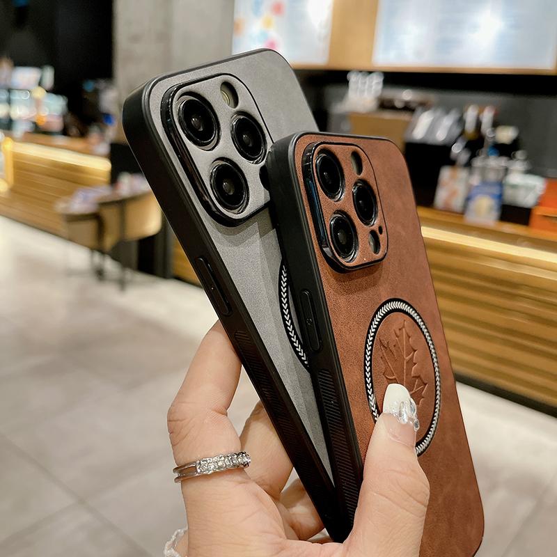 Чехол из искусственной кожи с рисунком для iPhone 16 15 14 13 12 11 16 Pro Max X XR Xs Max 15 Pro для беспроводной зарядки MagSafe, чехол для телефона