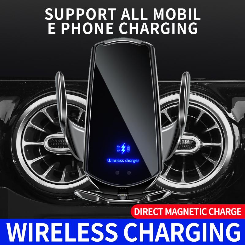 15W Car Wireless Charger Magnetic Automatic Car Mount Phone Holder For iPhone Samsung Xiaomi Infrared Induction QI Fast Charging