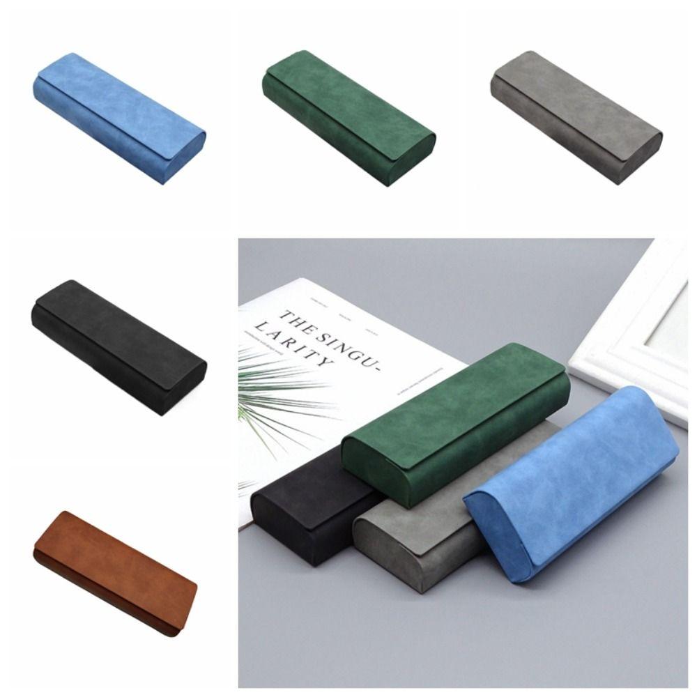 Eyeglass Protective Sunglasses Box Anti Pressure Eye Glasses Holder Leather Eyewear Case Male
