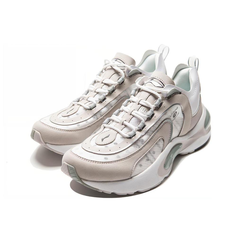 Li Ning V8 Модные Сетчатые Нескользящие Легкие Низкие Беговые Кроссовки Мужские Колокольчиковый Серый ARHP093-2