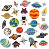 26Pcs Iron On Patches Cute Planet Style Vibrant Vivid Colors Widely Used Sew On Patches for Clothes Backpack Bag