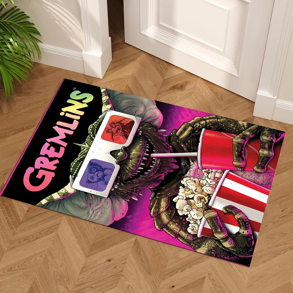 Gremlins Floor Mat Perfect for Playrooms Dormitory Dining Room Hallway Antislip Carpet Anime Office Decor Perfect Birthday/Christmas Gift Idea
