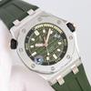 Новые AP Royal Oak Offshore 15720ST Механические мужские часы с циферблатом Tapestry из нержавеющей стали на каучуковом ремешке