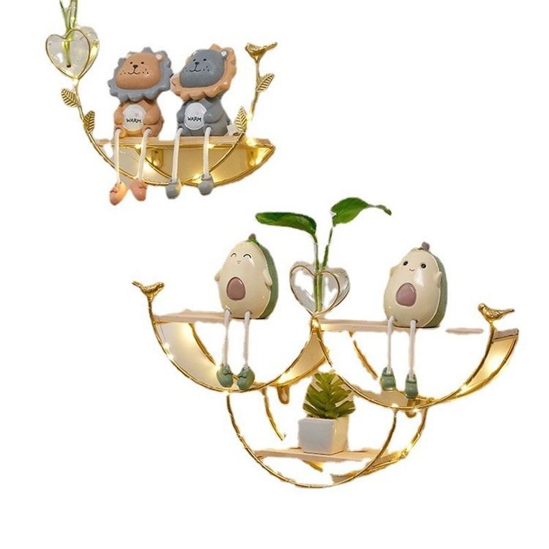 Без перфорации настенный светильник для гостиной, настенный декоративный светильник, роскошный настенный подвесной светильник для дивана, настенный декоративный стеллаж для хранения вещей