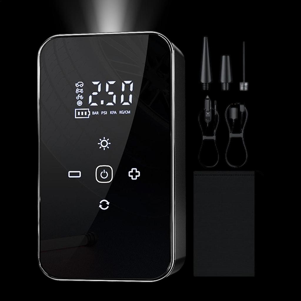Беспроводной воздушный насос Сенсорный экран Электрический воздушный насос Электрический насос для накачивания шин Перезаряжаемые автомобильные аксессуары для велоспорта