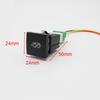 Car Red LED DRL Light Power On Off Switch Push Button Mirror Music Radar Switch with Wire For VW Jetta Golf 6 MK6 2006 - 2012