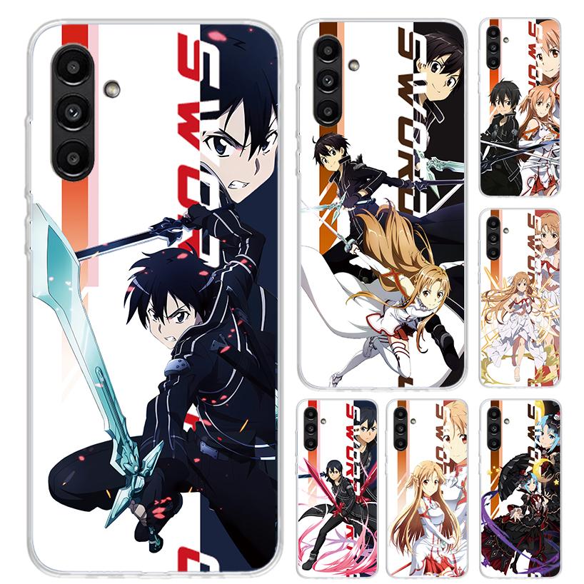 Чехол для телефона аниме Sword Art Online SAO для Samsung Galaxy A17 A16 A37 A26 A36 A57 A56 A15 A25 A35 A55 A14 A24 A34 A54 A13 A23 A33