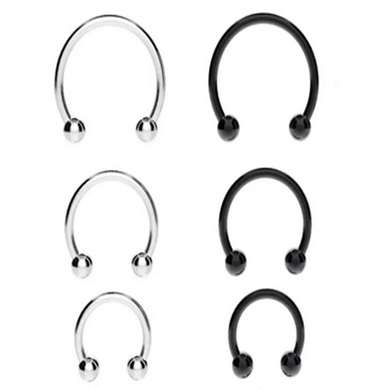Тенденция хрящевой перегородки для губ, уха, кольца для носа, обруч, бусина, без пирсинга