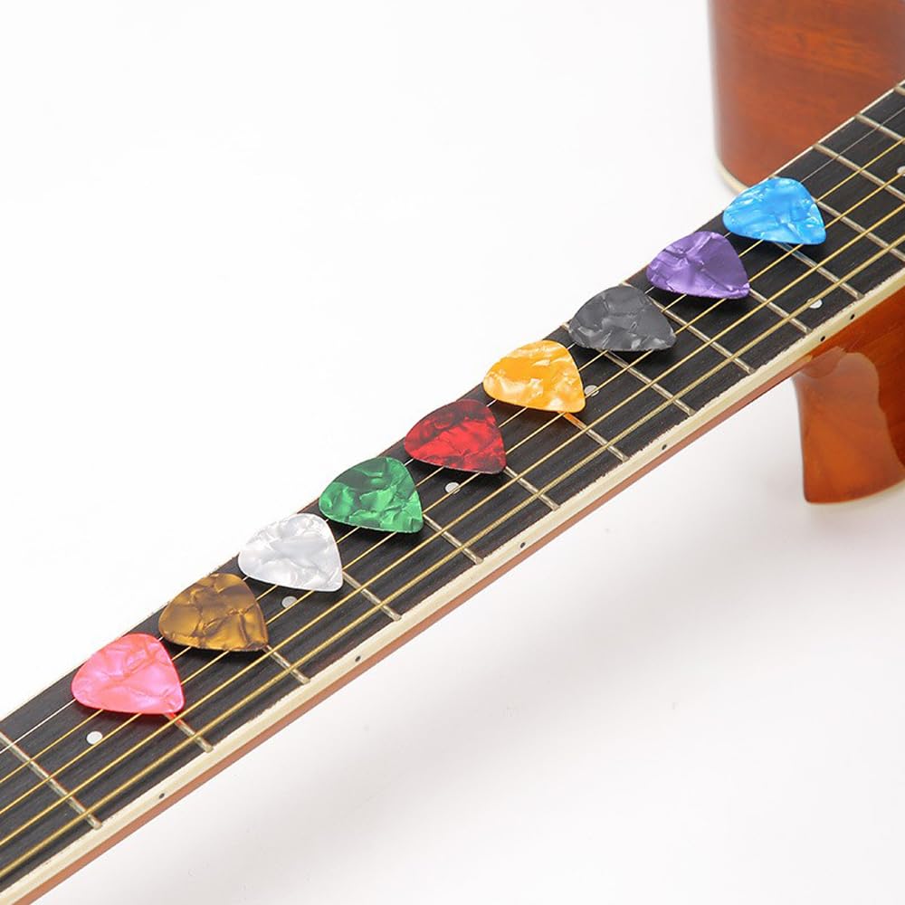 Набор из 12 тонких медиаторов для бас-гитары Samcos Guitar Picks Thickness, акустические медиаторы для электрогитары, гитарные медиаторы для начинающих, практическое использование, случайные цвета