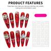 10Pcs Fine Pointed Red Tea Cat Eye Handmade False Nails For Women
