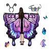 Fairy Festival Rave Dress Party Favor Cloak Butterfly Scarf Butterfly Wings Shawl Butterfly Costume