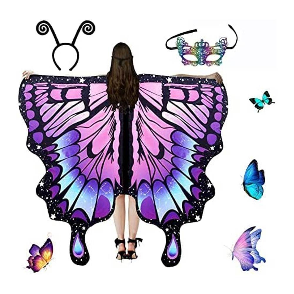 Fairy Festival Rave Dress Party Favor Cloak Butterfly Scarf Butterfly Wings Shawl Butterfly Costume