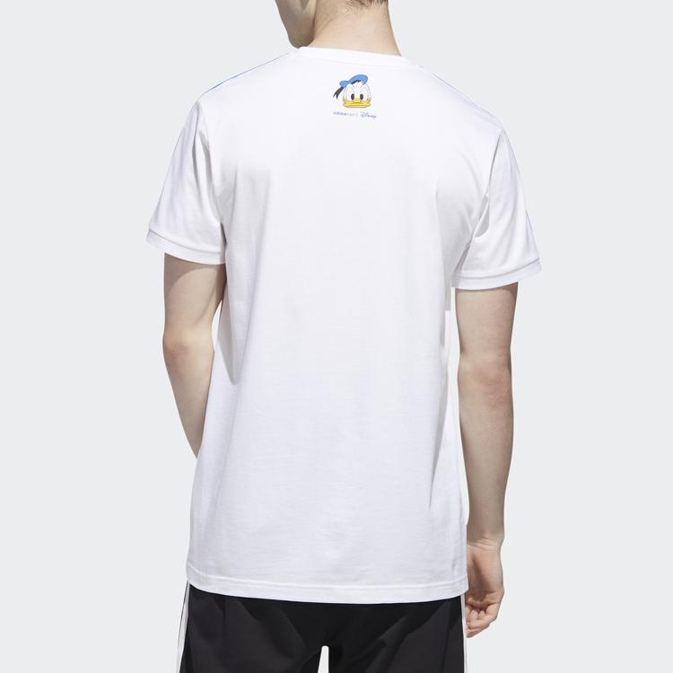 adidas Neo Donald Duck Повседневная футболка с круглым вырезом Мужские топы белые GJ5648