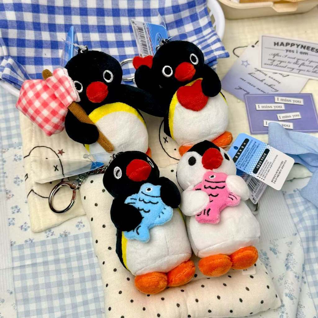 Pingu Penguin Plush Keychain With Soft Pp Cotton Filling For Backpack Decor And Gift
