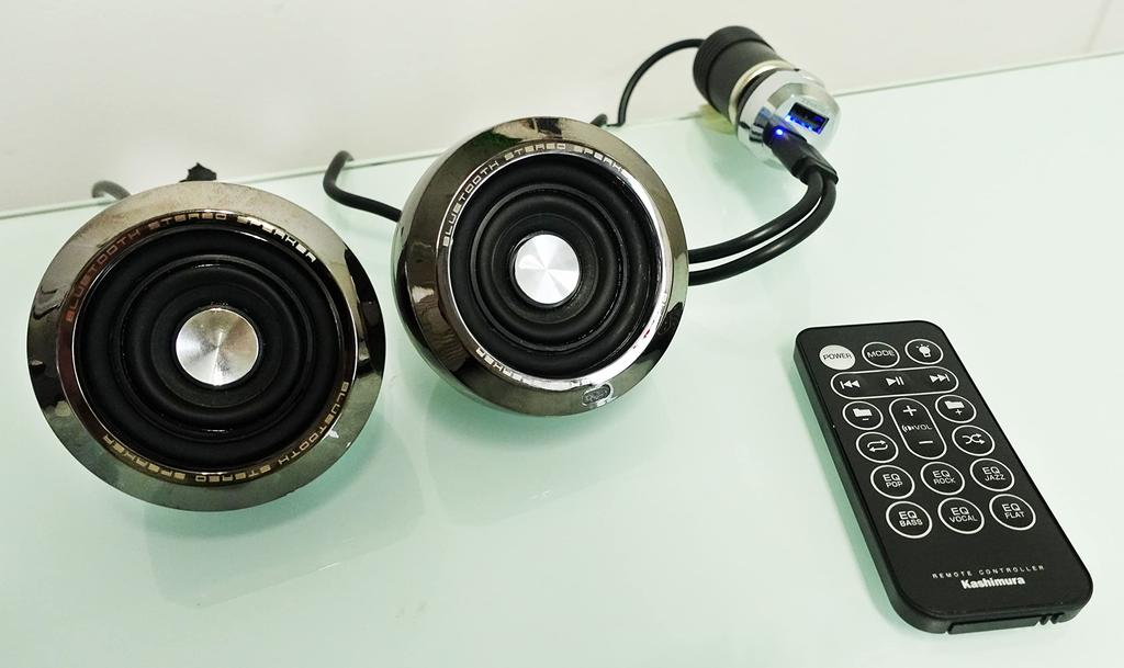 Стереодинамик Kashimura Bluetooth с эквалайзером, MP3-карта с радужным светом, дистанционное воспроизведение microSD, совместимое с функциями автомобиля, плеером,