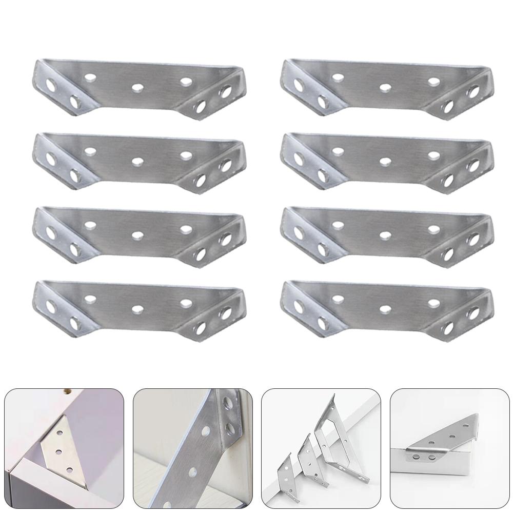 12 Pcs Shelf Bracket Connection Corner Trapezoid Angle Trapeziform Brace Square Code Brackets 90 Degree Support