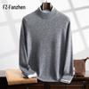 Fanzhen Men's Half-High Collar Cashmere Blend Sweater