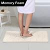 Bath Mat Flexible Anti-fade Solid Color Utility Anti-skid Water Absorbent Floor Carpet for Living Room