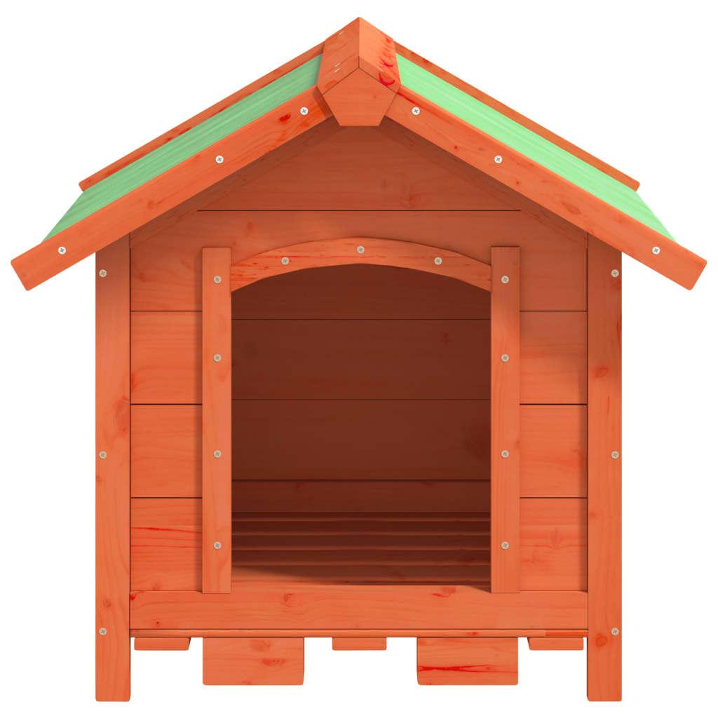 Dog House Brown 65x65x61.5 cm Solid Pine Wood