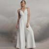 2025 Sleeveless V-Neck Backless Tight-Fit Jumpsuit