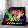 Custom Name Sprunki Love Flannel Blanket Throw Blanket Soft Warm Sofa Bed home Decor Unique Gift