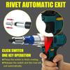 2.4~5.0mm 88VF Brushless Electric Rivet Gun Cordless Drill Insert Automatic Riveting Tool for Makita 18V Battery