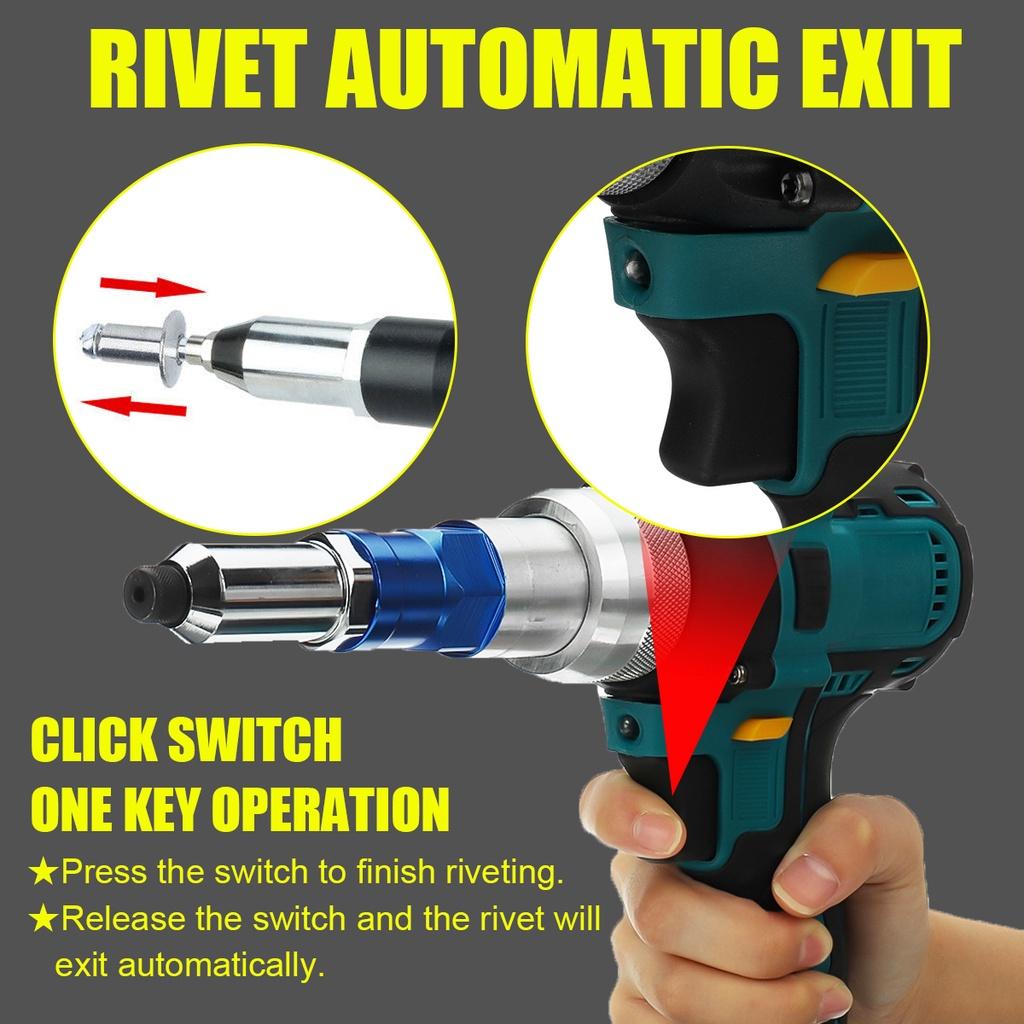 2.4~5.0mm 88VF Brushless Electric Rivet Gun Cordless Drill Insert Automatic Riveting Tool for Makita 18V Battery