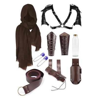 Мужские средневековые косплей доспехи из ПУ кожи, наручи, шнуровка, викинг, пират, рыцарь, перчатка, напульсник, браслет, стимпанк аксессуары