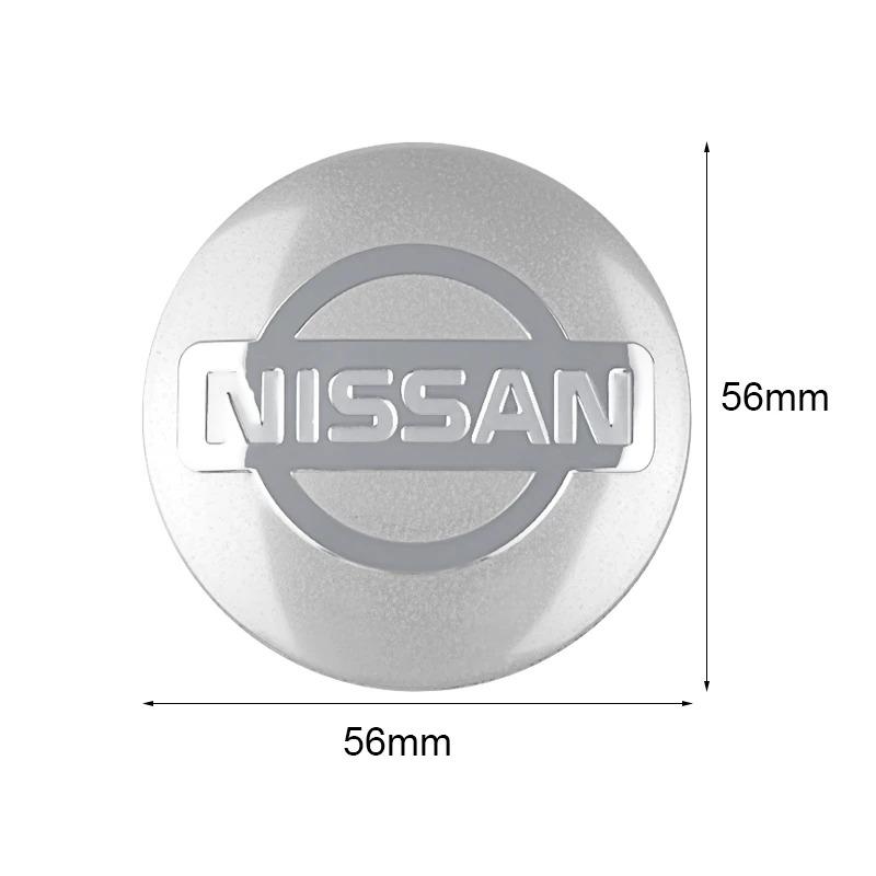 For Nissan ArR44pcs/set 56mm Car Wheel Center Hub Caps Stickers For Nissan Tiida Nismo Teana GTR 350Z 240SX 370Z Versa Almera Auto Dekoration