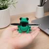 Huaqianguhh Милый Держатель для ручек в виде лягушки, 3D-печатная фигурка, Мультяшный настольный органайзер, Многофункциональное хранилище для ручек, карандашей, маркеров, Декор для офиса и школы