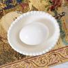 Elegant White Hand-Painted Ceramic Bowl - Small Dinner or Sauce Holder