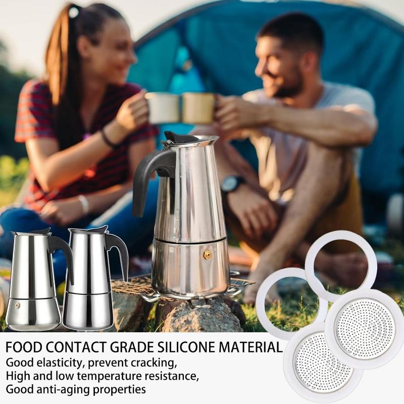 Coffee Rubber Ring Gasket Filter Kit Gasket Seal Silicone Rubber for Moka Pot Espresso Machine Parts