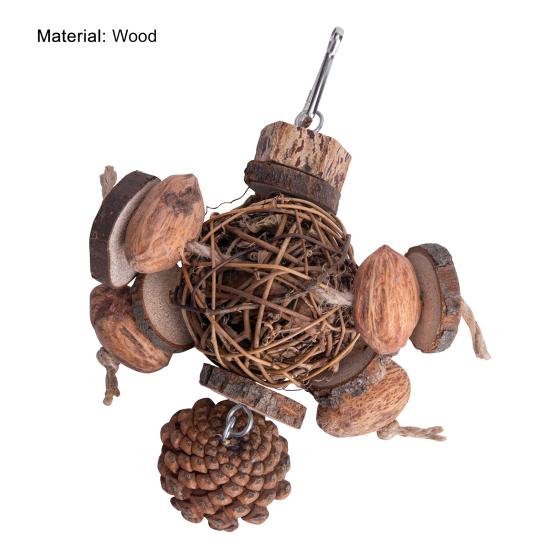 Игрушка для попугая Тонкая работа Устойчивая к укусам Для стачивания зубов Подвесная Игрушка-кусалка для питомца-попугая Товары для питомцев