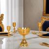 1 шт. Ремесленное украшение Золотая лампа Чанмин для буддийской подставки для ламп, подсвечник, на высокой ножке, держатель для лампы с маслом гхи, храм, 2 размера