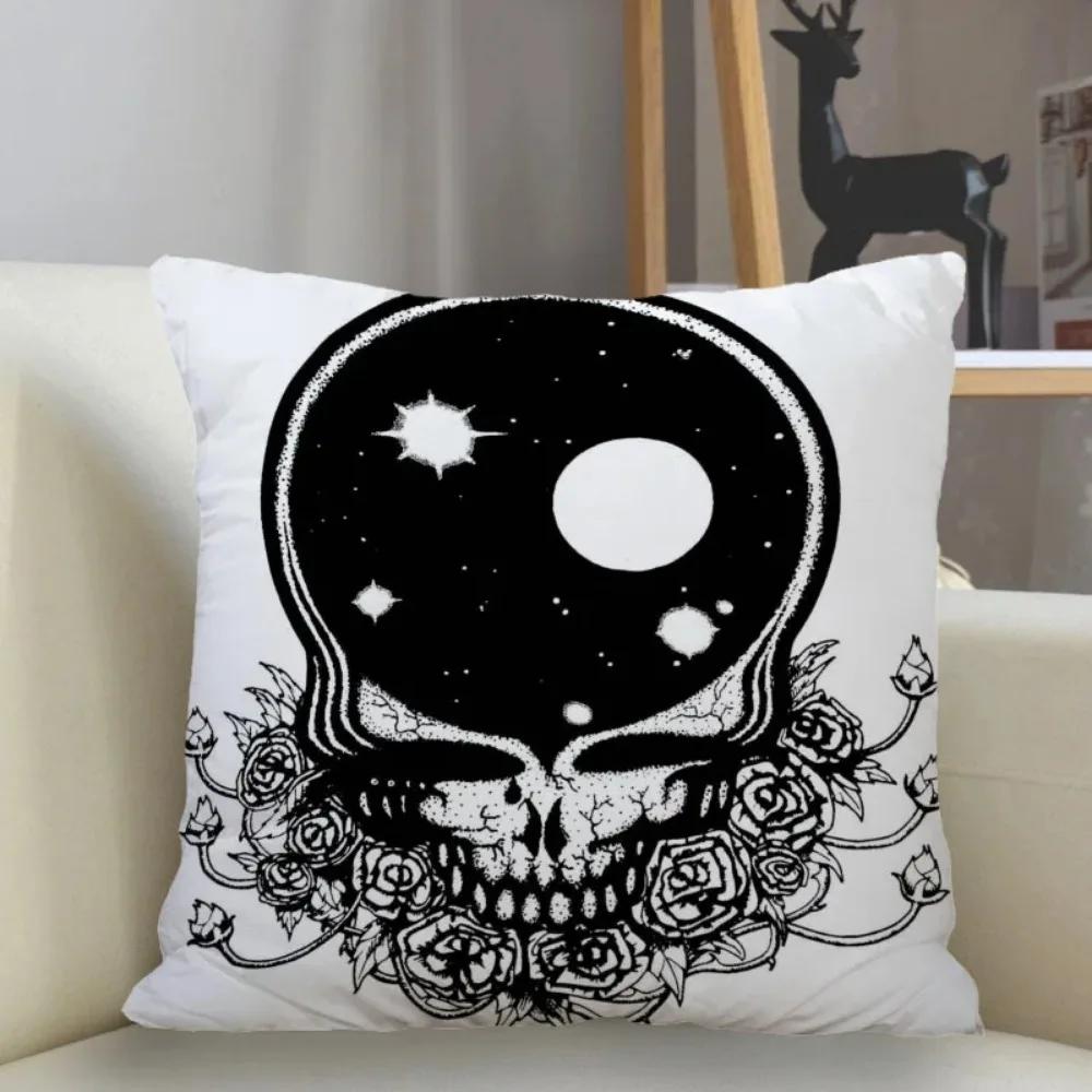 Наволочка Grateful Dead для домашнего декора 45x45 см, на молнии, квадратная, для декоративной подушки