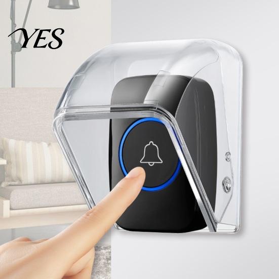 Outdoor Doorbell Shield Weatherproof Cover, Transparent Rain for Wireless PC Case Outdoor, Waterproof Protective Wall Mounted Bell Guard