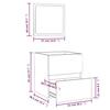 Bathroom Cabinet with Mirror Smoked Oak Wood Based Material