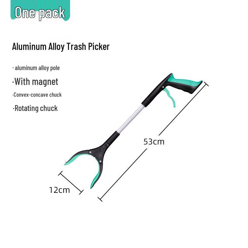 Складной алюминиевый захват для мусора с длинной ручкой для школьников