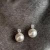 Серьги-пусеты из серебра 925 пробы с жемчугом для женщин