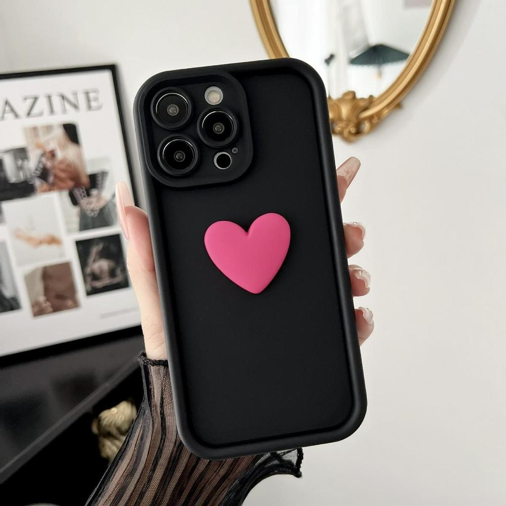Moto G34 5G G04 G22 4G 3D Love Heart силиконовый чехол для Motorola Moto G53 E13 G20 G10 G30 G14 G24 Power Lens Protective Matte Cover